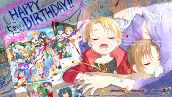 6+boys 6+girls baby bandaid bandaid_on_finger bandaid_on_hand birthday birthday_cake black_hair blaster_master_zero blaster_master_zero_(series) blaster_master_zero_2 blaster_master_zero_3 blonde_hair blue_eyes blue_hair blush brother_and_sister brown_hair cake closed_eyes collage confetti copyright_name drooling elfie_(blaster_master_zero) elfie_frudnick english_text eve_(blaster_master_zero) father_and_daughter father_and_son flower food gonbei_(blaster_master_zero) grandfather_and_granddaughter grandfather_and_grandson green_eyes heterochromia highres inti_creates jason_frudnick jennifer_cornet kane_gardner kanna_(blaster_master_zero) kenwood_(blaster_master_zero) leibniz lucia_(blaster_master_zero) metafight mother_and_daughter mother_and_son multiple_boys multiple_girls official_art open_mouth orange_hair photo_(object) roddy_frudnick shirt siblings sleeping smile stein_(blaster_master_zero) sunsoft tae_(blaster_master_zero) tesset_(baster_master_zero) white_hair