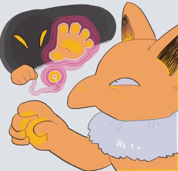 1other blush commentary_request furry gen_1_pokemon grey_background highres hypno kumedaira nintendo outstretched_arm pendulum pokemon pokemon_(creature) pokemon_move telekinesis