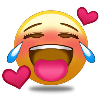 Rule 34 | 1other, ahegao, blush, brown eyes, colored skin, emoji, half-closed eyes, happy, heart, looking up, nose blush, off-topic, open mouth, original, portrait, rolling eyes, roruri, simple background, smile, solo, straight-on, tears, teeth, tongue, tongue out, white background, yellow skin