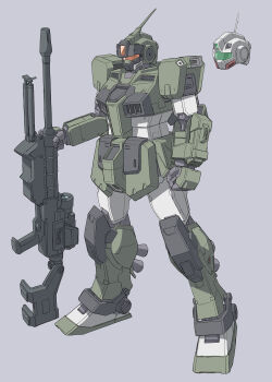 Rule 34 | absurdres, beam rifle, commentary request, comparison, earth federation, energy gun, gm kai, gm sniper custom, green visor, grey background, gun, gundam, gundam msv, highres, hizumi ms, mecha, mecha focus, mobile suit, no humans, radio antenna, rifle, robot, science fiction, sniper rifle, weapon, yellow visor