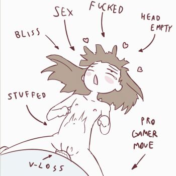 1boy 1girl anatomy_of_a_gamer_(meme) animated animated_gif arms_up arrow_(symbol) black_eyes blood blush blush_stickers borrowed_character brown_hair child_gf_(orenji) colored_skin completely_nude deep_penetration defloration english_text flat_chest fucked_silly gamer_(orenji) heart hetero highres krazyguy2021 loli missionary motion_lines navel nipples nude open_mouth orgasm original powerofsin pussy pussy_juice rolling_eyes sex simple_background stomach stomach_bulge third-party_edit uncensored vaginal white_background white_skin