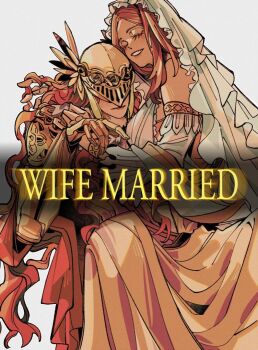 2girls breasts brown_hair cape closed_mouth covered_eyes curvy dark_souls_(series) dark_souls_i drenched-in-sunlight dress elden_ring fromsoftware helmet hug large_breasts long_hair looking_at_viewer malenia_blade_of_miquella multiple_girls prosthesis prosthetic_arm queen_of_sunlight_gwynevere red_cape red_hair simple_background smile very_long_hair wife_and_wife winged_helmet yuri