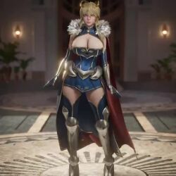 3d animated artoria_pendragon_(lancer)_(fate) breasts fate/grand_order fate_(series) large_breasts ryanreos tagme video