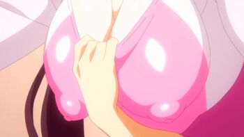 1boy 1girl 2022 20s animated animated_gif anime_screenshot bouncing_breasts breasts cousins covered_erect_nipples garden_~takamine-ke_no_nirinka~ hetero incest large_breasts leotard leotard_pull long_hair nipples pink_leotard ponytail removing_bra standing tagme takamine_sayuri tomoya_(garden_~takamine-ke_no_nirinka~)