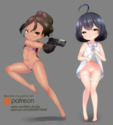 2girls absurdres barefoot bikini born-to-die character_request closed_mouth...