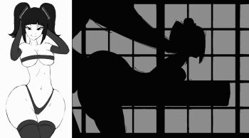 1boy 1girl anal animated animated_gif ass bouncing breasts cum cum_in_ass cum_overflow gloves hetero highres huge_ass huge_penis large_penis medium_breasts penis silhouette stomach_bulge table thighhighs thong tight_clothes twintails zonen404