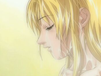 Rule 34 | 00s, 1girl, 2005, animated, animated gif, anime screenshot, bathroom, bible black, bible black only, blonde hair, closed eyes, implied fingering, long hair, saeki kaori, showering, tagme, wet, wet hair