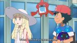 1boy 1girl alolan_form alolan_vulpix animated ash_ketchum black_hair blonde_hair blush brown_eyes cosmog gen_1_pokemon gen_4_pokemon gen_7_pokemon green_eyes hat laughing legendary_pokemon lillie_(pokemon) nintendo pikachu pokemon pokemon_(anime) pokemon_(creature) pokemon_sm_(anime) red_headwear rotom rotom_dex sound tagme type:_null video white_headwear