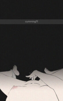 1girl black_nail_polish breasts caption fake_phone_screenshot fake_screenshot feet female_ejaculation female_masturbation female_pov female_pubic_hair film_grain lena_miaou masturbation nipples panties panties_around_ankles panty_pull pov pubic_hair pussy pussy_juice small_breasts snapchat stomach underwear