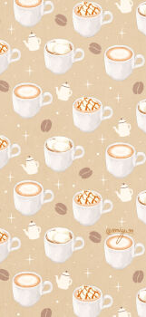 absurdres coffee coffee_beans coffee_mug commentary_request cup drink food food_focus highres kettle mug no_humans omiyu99 original whipped_cream