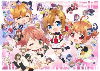 >_< 6+girls :> :3 :d :o ;) ;p ;q =_= @_@ ^_^ absolutely_everyone ahoge animal ankle_boots ankle_socks aqua_hair arashi_chisato arm_up armpit_carry asaka_karin ayase_eli beret black_bow black_bowtie black_hair black_hat black_socks black_vest blonde_hair blue_bow blue_bowtie blue_dress blue_eyes blue_hair blue_ribbon blunt_bangs blurry boater_hat bokeh boots border bow bowtie braid braided_bun brown_eyes brown_hair burning cat chibi chibi_on_head chibi_only clipboard closed_eyes commentary_request copyright_name covered_mouth crescent crescent_hair_ornament cropped_jacket crossed_bangs cup d: dark_blue_hair depth_of_field diamond_earrings double-parted_bangs double_bun dress dual_wielding dx earrings eating emma_verde everyone fingers_to_cheeks floating food food_on_face future_parade_(love_live!) glowstick green_bow green_bowtie green_eyes green_hair grey_eyes grey_hair hair_bow hair_bun hair_ornament hair_over_one_eye hair_rings hairclip hand_to_own_mouth hands_on_own_cheeks hands_on_own_face hanging_on_arm hanpen_(love_live!) hat hazuki_ren head_on_pillow heanna_sumire heart heart_ahoge high_kick high_ponytail holding holding_animal holding_cat holding_clipboard holding_cup holding_glowstick holding_pen holding_pillow hoshizora_rin index_finger_raised jacket jewelry jitome jump_into_the_new_world kicking koizumi_hanayo konoe_kanata kosaka_honoka ku-ru-ku-ru_cruller! kunikida_hanamaru kurosawa_dia kurosawa_ruby leg_ribbon leg_up light_brown_hair light_particles long_hair long_sleeves looking_at_viewer love_live! love_live!_nijigasaki_high_school_idol_club love_live!_school_idol_festival_2 love_live!_school_idol_project love_live!_sunshine!! love_live!_superstar!! matsuura_kanan medium_hair mia_taylor mifune_shioriko minami_kotori mini_hat mini_person minigirl miyashita_ai multicolored_jacket multiple_girls nakasu_kasumi neck_ribbon nijigasaki_school_uniform nishikino_maki noppo_bread ohara_mari on_head one_eye_closed one_eye_covered one_side_up onigiri onitsuka_natsumi onitsuka_tomari open_mouth orange_bow orange_bowtie orange_hair osaka_shizuku outside_border pantyhose parted_bangs pen penlight_(glowstick) person_on_head pillow pink_eyes pink_hair pleated_skirt pointing pointing_up ponytail puff_of_air pulling purple_eyes purple_hair raised_fist red_bow red_bowtie red_hair red_jacket ribbon rice rice_on_face sakurakoji_kinako sakurauchi_riko school_uniform shibuya_kanon shirt short_hair shouting_with_hands sidelocks single_hair_ring single_side_bun skirt sleeping smile socks sonoda_umi sore_wa_bokutachi_no_kiseki takami_chika takamura_masaya takasaki_yu tang_keke teacup tennoji_rina thigh_ribbon tilted_headwear tojo_nozomi tongue tongue_out top_hat tsushima_yoshiko twintails two_side_up uehara_ayumu v-shaped_eyebrows vest wakana_shiki watanabe_you white_border white_bow white_bowtie white_cat white_hair white_hat white_jacket white_pantyhose white_shirt white_skirt wien_margarete writing x3 xd yazawa_nico yellow_bow yellow_bowtie yellow_eyes yellow_skirt yoneme_mei yuki_setsuna zhong_lanzhu