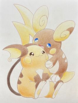 Rule 34 | absurdres, alolan form, alolan raichu, blue eyes, brown eyes, closed mouth, commentary request, gen 1 pokemon, gen 7 pokemon, highres, nintendo, no humans, open mouth, orange fur, pokemon, pokemon (creature), pokemon focus, raichu, regional and normal, rirutemu, smile, tail, yellow fur