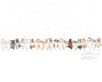 absurdres animal animal_focus berry_jou colored_pencil_(medium) commentary_request highres instagram_username looking_at_viewer no_humans original rabbit traditional_media twitter_username white_background