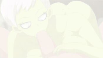 1boy 1girl animated animated_gif ass breast_press breasts cheelai colored_skin completely_nude cum cum_in_mouth dragon_ball dragon_ball_super erection fellatio green_skin hetero large_breasts lying_on_person nude oral penis riffsandskulls short_hair veins veiny_penis