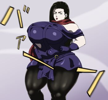 1girl ass battle_tendency breasts dress highres huge_ass huge_breasts jojo_no_kimyou_na_bouken lisa_lisa long_hair pulpawoelbo solo thick_thighs thighs