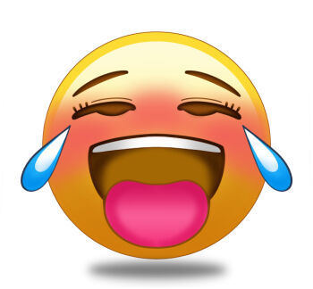 Rule 34 | 1other, ahegao, blush, brown eyes, colored skin, emoji, half-closed eyes, happy, looking up, nose blush, off-topic, open mouth, original, portrait, rolling eyes, roruri, simple background, smile, solo, straight-on, tears, teeth, tongue, tongue out, white background, yellow skin