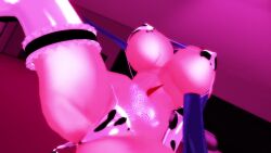 1girl 3d akiyama_rinko animal_ears animal_print animated artist_request ass_shake audible_music bikini bouncing_ass breasts cow_ears cow_girl cow_horns cow_print cowbell curvy dancing embarrassed face_piercing fake_animal_ears fake_horns full_body hetero highres horns huge_breasts implied_sex jiggle lactation leggings looking_at_another micro_bikini mikumikudance_(medium) milk nipples nose_piercing nose_ring piercing pubic_tattoo pussy_juice rolling_eyes sexually_suggestive side-tie_bikini_bottom simple_background sound spread_legs swimsuit tagme taimanin_(series) taimanin_rpgx taimanin_yukikaze tattoo thong_bikini video