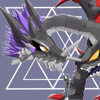 Rule 34 | appmon, digimon, dragon, highres, katsura rei, looking at another, revivemon, sharp teeth, teeth, wings