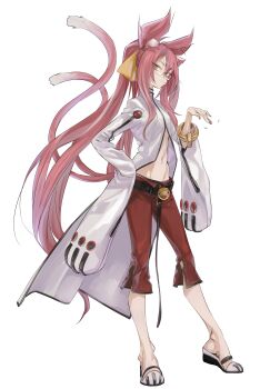 Rule 34 | 1girl, absurdres, animal ears, blazblue, glasses, highres, ikuhana niiro, kokonoe (blazblue), pants, tagme, tail