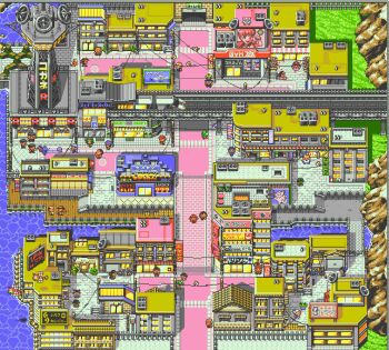 clefairy cropped dewndeym gen_1_pokemon gen_2_pokemon golbat growlithe jigglypuff jolteon kris_(pokemon) map miltank nintendo oddish pidgey pixel_art pokemon pokemon_gsc remoraid shop team_rocket_grunt town whitney_(pokemon) yanma