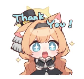 1girl animal_ear_fluff animal_ears animated animated_png black_hat blue_archive blue_eyes cat_ears chibi chibi_only halo hat idol idol_clothes line_sticker_available long_hair looking_at_viewer lowres mari_(blue_archive) mari_(idol)_(blue_archive) non-repeating_animation non-web_source official_alternate_costume official_art open_mouth orange_hair simple_background smile solo top_hat transparent_background yellow_halo