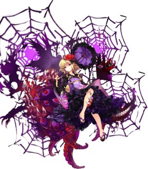 1girl alternate_costume alternate_hairstyle artist_request blonde_hair claws closed_mouth eldritch_abomination fantastic_danmaku_festival flower game_cg gap_(touhou) hair_flower hair_ornament hairstyle_request holding holding_umbrella japanese_clothes kimono long_sleeves looking_at_viewer official_art okobo parasol platform_sandals purple_eyes purple_kimono red_flower sandals sharp_teeth silk smile solo spider_web teeth tentacles third-party_source touhou transparent_background umbrella wide_sleeves yakumo_yukari