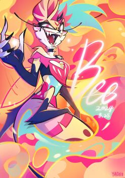 1girl absurdres ass beelzebub_(helluva_boss) crop_top demon_girl fox_girl freckles furry furry_female hand_on_own_thigh hellaverse helluva_boss highres long_eyelashes looking_at_viewer pink_shorts shorts solo yaoyao07282