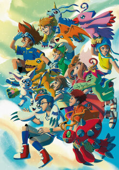 Rule 34 | 3girls, 5boys, agumon, bird, bug, cat, digimon, digimon (creature), digimon adventure, gabumon, glasses, gomamon, highres, ishida yamato, izumi koshiro, kido jo, multiple boys, multiple girls, palmon, patamon, piyomon, reptile, tachikawa mimi, tailmon, takaishi takeru, takenouchi sora, tentomon, wings, yagami hikari, yagami taichi