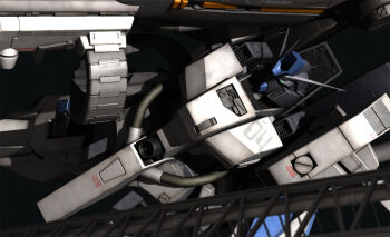 3d cable commentary_request fazz_(gundam) gundam gundam_sentinel machinery mecha mecha_focus mobile_suit no_humans realistic robot science_fiction tomholy upper_body v-fin