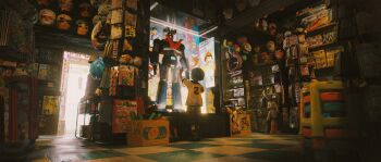 1boy absurdly_detailed_composition absurdres against_glass arcadia atom_(tetsuwan_atom) ball black_hair gatchaman godzilla godzilla_(series) great_mazinger hand_on_glass harlock_saga hello_kitty highres jinpei_the_swallow joe_the_condor jun_the_swan kantai_collection ken_the_eagle loaded_interior looking_up male_focus marceau_nakayama mazinger_(series) mazinger_z mazinger_z_(mecha) mecha original photorealistic realistic robot saint_seiya sanrio scenery shop slice_of_life solo_focus statue super_robot tetsuwan_atom toy uchuu_kaizoku_captain_harlock uchuu_senkan_yamato ultra_series ultraman ultraman_(1st_series) yamato_(kancolle)