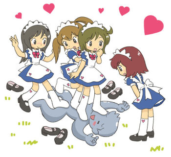 bdsm femdom footjob kabiinyo_(kab) maid mary_janes no_shoes original removing_shoes sadism shoes socks stomping trampling unworn_shoes white_socks