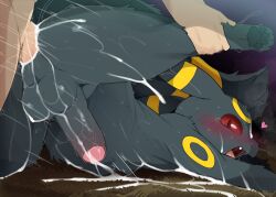 2boys anal ass bestiality black_fur blush body_fur colored_sclera cum cum_on_body dagasi gen_2_pokemon heart highres multiple_boys nintendo open_mouth penis pokemon pokephilia red_sclera sex solo_focus tagme testicles umbreon uncensored yaoi