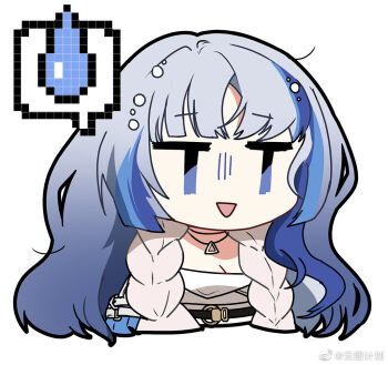 Rule 34 | 1girl, artist request, blue hair, check artist, chibi, chibi only, chinese commentary, girls' frontline, girls' frontline neural cloud, grey hair, hubble (neural cloud), madcore, official art, second-party source, solo, spoken sweatdrop, sweatdrop, watermark, weibo username, weibo watermark, | |