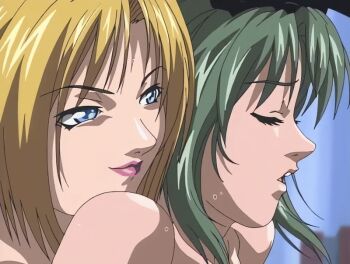00s 1futa 1girl 2001 age_difference animal_ears animated animated_gif bible_black bible_black_night_of_the_walpulgiss blonde_hair blue_eyes breasts closed_eyes curtains fake_animal_ears futa_with_female futanari green_hair ito_mika kitami_reika lipstick long_hair makeup no_testicles nurse older_female_and_younger_female rabbit_ears reverse_cowgirl_position school_nurse school_nurse_and_student sex short_hair smile straddling sweat tagme teacher_and_student