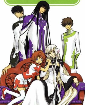 00s 2girls 3boys alternate_costume angelic_layer child chobits clamp clamp_(circle) company_connection couch crossover empty_eyes freya freya_(chobits) hand_on_shoulder himura_rikuo lawful_drug low-tied_sidelocks marker_(medium) multiple_boys multiple_girls official_art rg_veda robot_ears scan scan_artifacts short_hair_with_long_locks shorts sidelocks sitting suzuhara_misaki thighhighs traditional_media tsubasa_chronicle white_legwear xiaolang yasha-ou
