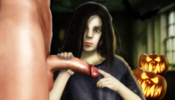 3d clothed_female_nude_male eveline highres nude penis_grab ratounador resident_evil
