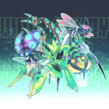 Rule 34 | absurdres, alternate color, antennae, araquanid, beedrill, bug, commentary request, fangs, gen 1 pokemon, gen 2 pokemon, gen 4 pokemon, gen 5 pokemon, gen 7 pokemon, gen 8 pokemon, glowing, highres, insect wings, k (kuri), mandibles, mega beedrill, mega pokemon, nintendo, no humans, orbeetle, pokemon, pokemon (creature), pokemon focus, scizor, scolipede, shiny pokemon, v-shaped eyes, vikavolt, wings, yanmega, yellow eyes