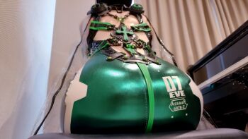 1girl ass ass_focus bodysuit cosplay cosplay_photo eve_(stellar_blade) eve_(stellar_blade)_(cosplay) female_focus indoors instrument pan_piano photo_(medium) piano planet_diving_suit_(7th)_(stellar_blade) real_life solo stellar_blade