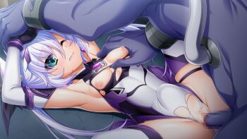 1boy 1girl aqua_eyes armpits arms_up blood blue_skin blush breasts breasts_out censored chest_jewel clenched_teeth colored_skin covered_navel crack defeat defloration earrings elbow_gloves exs-tia_luna from_above game_cg gloves grabbing_another&#039;s_breast green_eyes groin_tendon groping hair_between_eyes hair_ornament headgear hetero holding_another&#039;s_wrist interspecies jewelry kamitsurugi_ouka kouyoku_senki_exs-tia_concert large_insertion large_variant_set leotard long_hair looking_at_another lying magical_girl missionary monster mosaic_censoring nipples no_pants non-web_source official_art on_back on_floor one_eye_closed penis pussy raised_eyebrows rape restrained sex shiny_skin skindentation small_breasts solo_focus spread_legs stomach_bulge sugahara_touka sweat tears teeth thighhighs torn_clothes torn_gloves torn_leotard twintails vaginal variant_set very_long_hair white_hair white_leotard wince