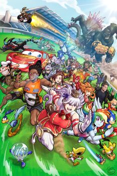 absurdres angry_birds animal_ears animal_nose ape b.e.a.s.t._glove ben_10 bioluminescence black_hair blue_fur blunt_bangs bow bridle brown_hat bullet_bill burter cars_(movie) character_request chuck_(angry_birds) copyright_request crossover daiwa_scarlet_(umamusume) dashiell_robert_parr dc_comics dinosaur_boy dragonball_z dress ear_bow ear_covers elbow_spikes furry furry_male gauntlets giant giant_monster glowing godzilla godzilla_(monsterverse) godzilla_(series) godzilla_evolved godzilla_x_kong:_the_new_empire gold_ship_(umamusume) hat hedgehog_boy highres horse_ears horse_girl horse_tail ishowspeed janladmeboy kaiju king_kong king_kong_(series) kong_(monsterverse) legendary_pictures lightning_mcqueen long_hair looney_tunes matikanefukukitaru_(umamusume) matikanetannhauser_(umamusume) mayano_top_gun_(umamusume) mejiro_mcqueen_(umamusume) monsterverse multiple_boys multiple_crossover multiple_girls my_little_pony my_little_pony:_equestria_girls my_little_pony:_friendship_is_magic open_mouth peppino_spaghetti pillbox_hat pizza_tower poppy_playtime poppy_playtime_(character) rainbow_dash real_life red_dress red_shoes road_runner_(looney_tunes) running sakura_bakushin_o_(umamusume) scout_(tf2) shirt shoes short_tail sombrero sonic_(series) sonic_the_hedgehog speedy_gonzales spines spongebob_squarepants spongebob_squarepants_(series) tail team_fortress_2 the_flash the_incredibles transformers transformers:_generation_1 turbo_(character) turbo_(movie) umamusume usain_bolt vodka_(umamusume) wile_e_coyote xlr8