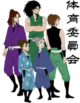 5boys akhn_drawing commentary_request illust minamoto_kingo multiple_boys nanamatsu_koheita pierrot31 rakudai_ninja_rantarou taiiku_iinkai taira_no_takiyashamaru tokitomo_shirobei tsugiya_sannosuke