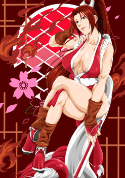 1girl absurdres breasts fatal_fury highres large_breasts long_hair shiranui_mai tagme