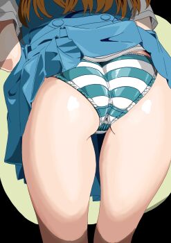 1girl ass ass_focus bare_legs brown_hair cameltoe clothes_lift highres long_hair lower_body neon_genesis_evangelion ryona school_uniform shirt shout_lines skirt skirt_lift solo souryuu_asuka_langley tokyo-3_middle_school_uniform two_side_up white_shirt