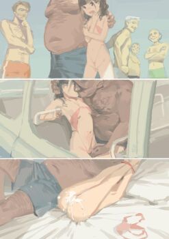 1girl 3koma 5boys after_rape aftersex age_difference armpits arms_up bad_id bad_pixiv_id bdsm beach bed bikini black_hair black_male_swimwear black_swim_trunks blunt_bangs blush bondage bound breasts car car_interior cleft_of_venus clothed_male_nude_female comic covering_privates cowboy_shot cum cum_in_pussy dark-skinned_male dark_skin fat fat_man fingering green_male_swimwear green_swim_trunks groin hetero hjl interracial kiss kneepits knees_to_chest loli lying male_swimwear micro_bikini motor_vehicle multiple_boys navel nude on_back open_mouth orange_male_swimwear orange_swim_trunks original outdoors pink_bikini public_indecency pussy rape rope sex slingshot_swimsuit small_breasts smile standing swim_trunks swimsuit uncensored wrists_to_ankles