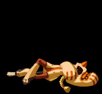 animated animated_gif arc_system_works blazblue food fruit lowres official_art orange_(fruit) taokaka