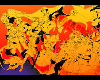 00s 1girl 35 6+boys ash_ketchum bowser cape charizard child diddy_kong donkey_kong donkey_kong_(series) donkey_kong_country doseisan everyone falco_lombardi fire_emblem fire_emblem:_path_of_radiance fox_mccloud gen_1_pokemon gen_4_pokemon gloves glowing hat headband ice_climber ice_climbers ike_(fire_emblem) ivysaur jigglypuff kid_icarus king_dedede kirby kirby_(series) link lucario lucas_(mother_3) luigi mario mario_(series) marth_(fire_emblem) meta_knight metal_gear_(series) metroid monkey mother_(series) mother_2 mother_3 multiple_boys mushroom nana_(ice_climber) ness_(mother_2) nintendo pikachu pit_(kid_icarus) pokemon pokemon_(anime) pokemon_(creature) pokemon_frlg popo_(ice_climber) princess_peach princess_zelda red_(pokemon) red_(pokemon_frlg) samus_aran solid_snake sonic_(series) sonic_the_hedgehog squirtle star_fox super_mushroom super_smash_bros. tail the_legend_of_zelda toon_link vs_seeker wario warioware warp_star yoshi