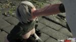1girl 2b_(nier:automata) 3d animal_penis animated ass bestiality breasts deepthroat fellatio horse horse_penis likkezg nier:automata nier_(series) nipples oral penis silver_hair source_request text_focus throat_bulge tiaz-3dx uncensored video