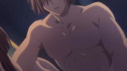 1boy 1girl age_difference animated anime_screenshot bed black_hair blanket bra breasts brown_eyes brown_hair cellphone condom condom_wrapper dark_room dreaming emotionless_sex expressionless flashback grabbing_another's_breast groping hetero hige_wo_soru._soshite_joshikousei_wo_hirou. highres hotel hotel_room indoors interior medium_breasts missionary night nude ogiwara_sayu orgasm phone recording sex smartphone sound tagme thighhighs under_covers underwear vaginal video