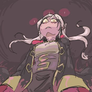 davewaterfalls female_robin_(fire_emblem) fire_emblem fire_emblem_awakening nintendo robe sweat white_hair yellow_eyes