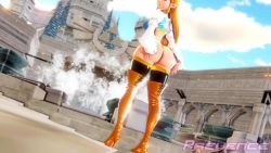 1girl 20s 3d animated arms_up ass ass_expansion ass_shake backless backless_leotard black_thighhighs blonde_hair blue_eyes blue_leotard blush boots bouncing_breasts breasts castle clapping cloud cloudy_sky day dress dual_persona dutch_angle female_focus fountain from_behind gold_boots gold_trim hand_on_own_hip high_heel_boots high_heels highleg highleg_leotard honey_select huge_ass hyrule_castle illusion_soft jiggle knees_together_feet_apart leotard long_hair long_sleeves looking_at_another medium_breasts narrow_waist nintendo no_socks one_eye_closed outdoors pointy_ears prevence princess princess_zelda puffy_sleeves shiny_skin sitting sky small_breasts solo sound statue talking the_legend_of_zelda the_legend_of_zelda:_a_link_between_worlds the_legend_of_zelda:_breath_of_the_wild thick_thighs thigh_boots thighhighs thighhighs_under_boots thighs triforce video wide_hips
